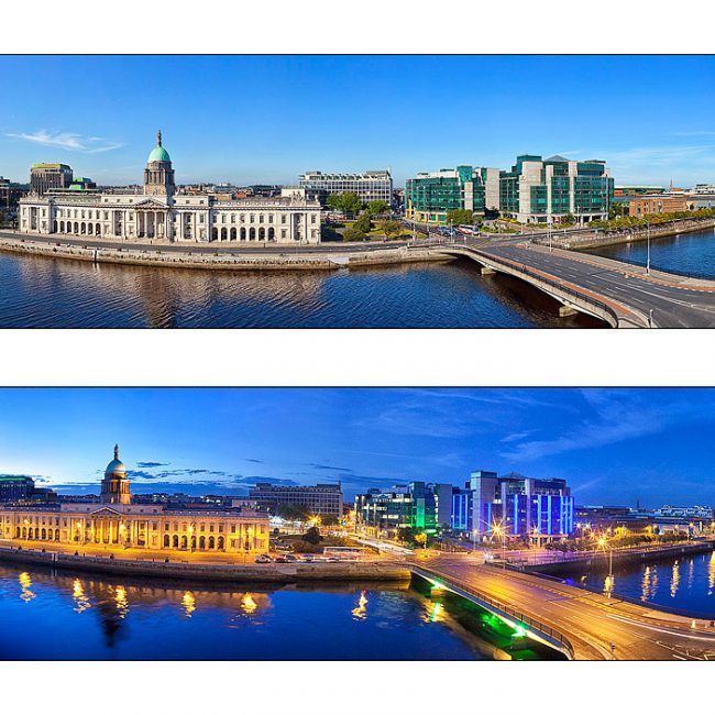 Dublin Quays Day and Night Panoramas Photo by Norton Photography and Retouching
